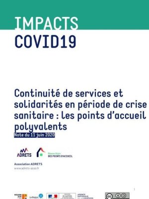 Note" Continuité de services et solidarités en période de crise sanitaire"