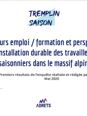 Premiers résultats de l'enquête Tremplin Saison