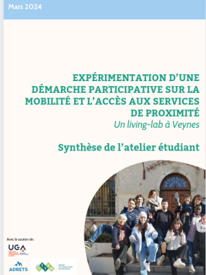 Synthèse du living lab sur les mobilités de proximité à Veynes mené par les étudiant.e.s du Master IDATT