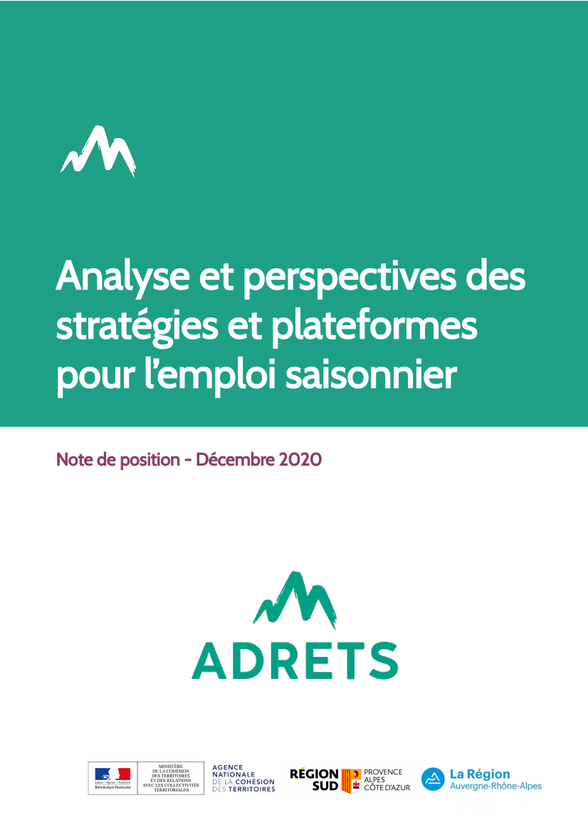 Note - Analyse et perspectives des stratégies et plateformes pour l'emploi saisonnier